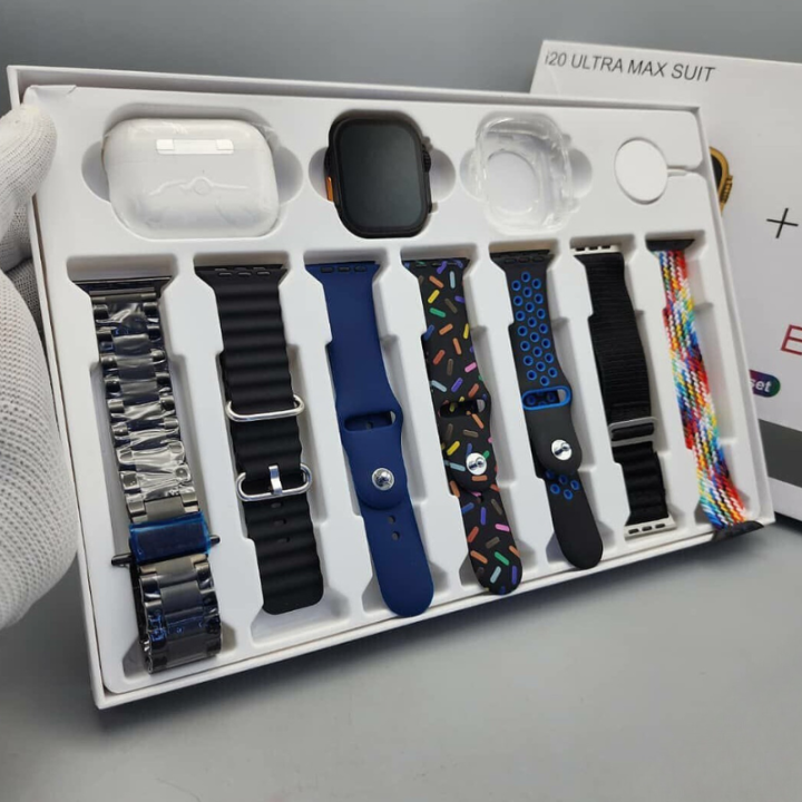 I20 Ultra Watch With Airpods and & 7 straps